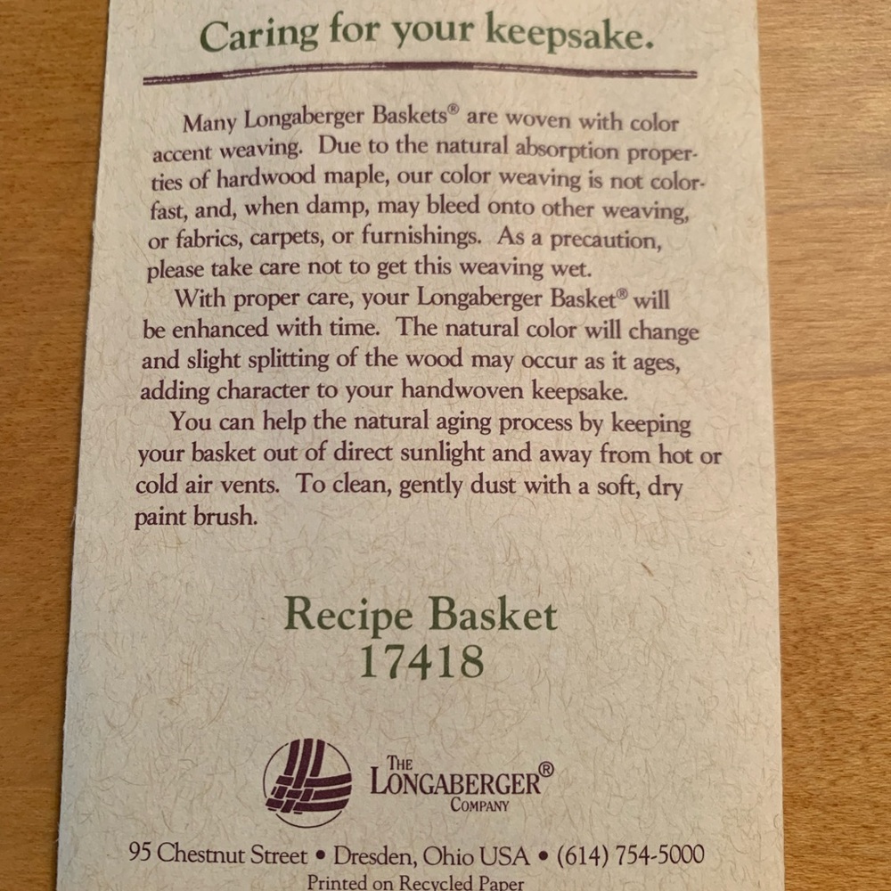 Loganberger Recipe Basket